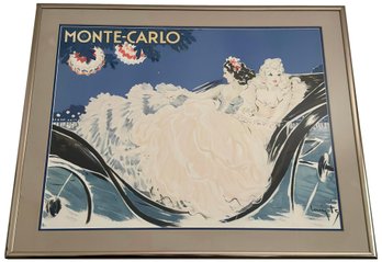 Louis Icart Framed Color Lithograph Monte-Carlo