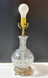 Vintage Cut Crystal Victorian Style Table Lamp