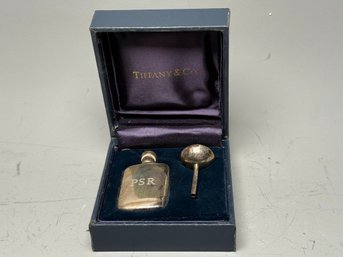 Vintage Tiffany & Company Sterling Silver Perfume Flask With Funnel