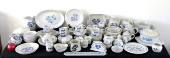 A Ginormous Table Lot Of Pfaltzgraff Yorktowne Stoneware