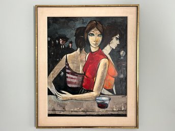 A Vintage Mid Century Figural Painting - Oil On Canvas - 30 X 36 - Possibly Charles Levier