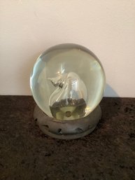 Vintage Art Glass Snow Globe