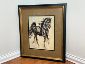 Large Karen Dupree 'High Steppin' Embellished Framed Art