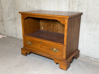 Vintage Ethan Allen Maple Cabinet With Divided Compartment Drawer