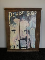 Pear's Soap Art On Wood