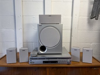Sony DVD Player & Subwoofer, 5 Speakers & Remote