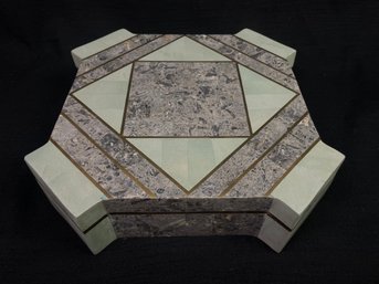 Marble Style Exterior Wooden Jewelry Box
