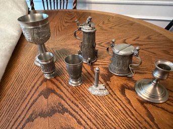7 Small Pieces Of Pewter