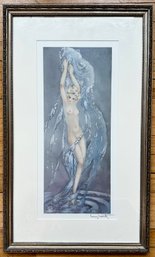 Louis Icart (B1888 France) Art Deco Signed Lithograph Of 1936 Masterpiece 'Fountain'