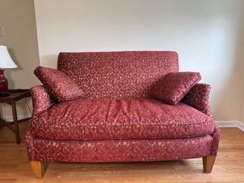 Custom Made Saybrook Country Barn, Old Saybrook CT, Floral Upholstered Loveseat
