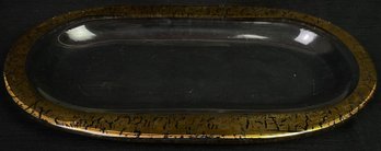 Large Glass Oval Centerpiece Dish