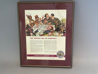 Asbestos Art With Busted Glass