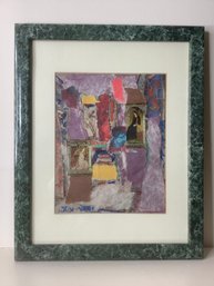 Signed Mixed Media Collage Of Contemporary Style Textures