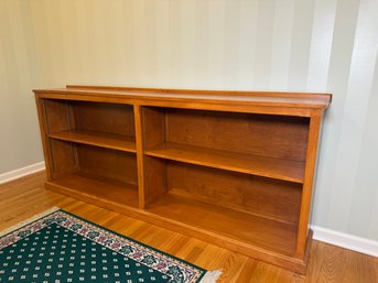 Beautiful Double Wide Wooden Book Case