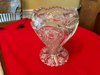 Imperial Glass Zippered Heart Vase  - 1905 Antique