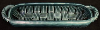 Vintage Woven Pottery Stoneware Dish