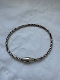 Twisted Cable Wire Bracelet Sterling Silver