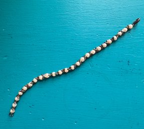 Sterling Silver And Pearl Bracelet