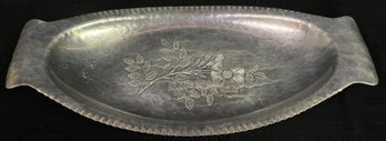 Wild Rose Vintage Metal Dish