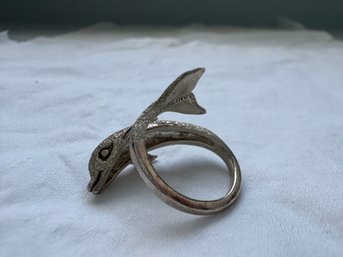 Sterling Silver Dolphin Ring