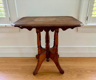 Antique Eastlake Style Victorian Walnut Parlor Table