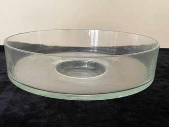 Low Glass Pedestal Vase