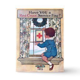 Original 1918 Have You A Red Cross Service Flag WWI Poster By Jessie Wilcox Smith
