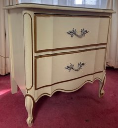 Dixie French Provincial Style Two Drawer Nightstand