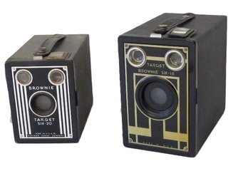 Two Antique Brownie Box Camera's