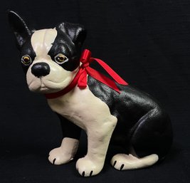Cast Iron Boston Terrier Dog Door Stop