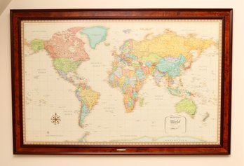 Frontgate Rand McNally World Classic Edition Framed World Map