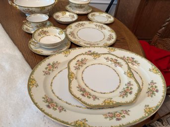 Large Set Royal Embassy China Made In Japan - Rutland Pattern - 7 Pc. Place Setting.  Service For 12