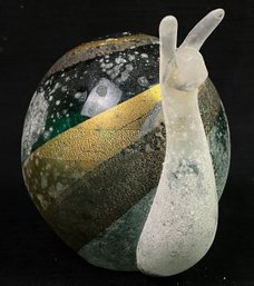 Murano Style Art Glass Snail Figurine