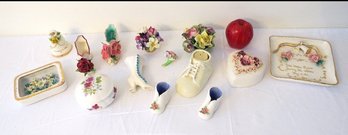 A Selection Of Floral Porcelains