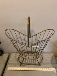 Vintage Brass Magazine Rack