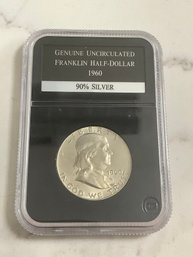 Genuine Uncirculated Franklin Half-dollar - 1960 - 90% Silver #2