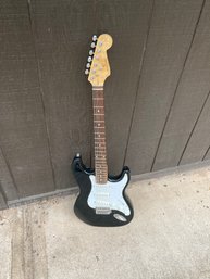 Vintage Chenault Black Electric Guitar .stratocaster Copy