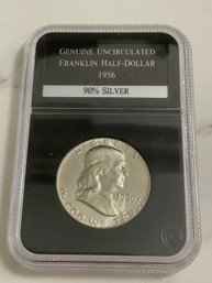 Genuine Uncirculated Franklin Half-dollar - 1956 - 90% Silver #6