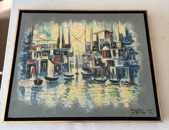 Avigdor Signed Oil On Canvas Painting