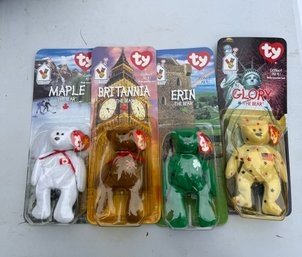 Beanie Babies Maple, Erin, Britannia, & Glory  #254 MH
