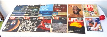 A Table Of Large Format Life Magazines Of The 1960's-80's