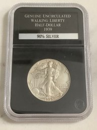Genuine Uncirculated Walking Liberty Half-dollar - 1939 - 90% Silver #8