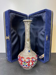 Gural Porselen Hand Painted Turkish Vase With Case