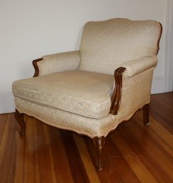 Gilchrist's Custom Made Cream Brocade French Bergere Armchair