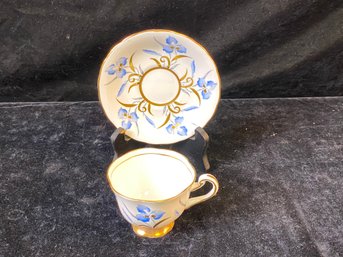 Royal Chelsea Iris Cup And Saucer Set