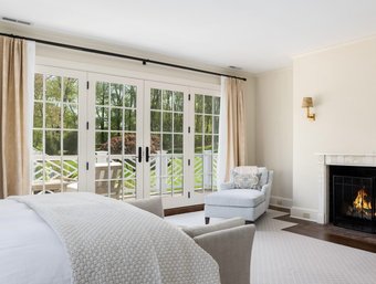 A Set Of Elegant Custom Draperies - Subtly Embroidered Linen - White Linen Sheers - Primary