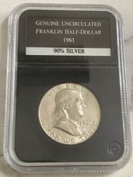Genuine Uncirculated Franklin Half-dollar - 1961 - 90% Silver #16