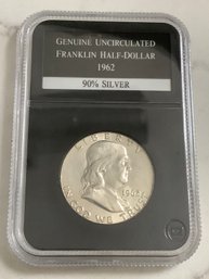 Genuine Uncirculated Franklin Half-dollar - 1962 - 90% Silver #17
