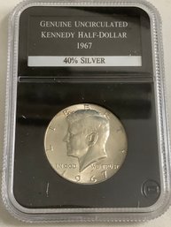 Genuine Uncirculated Kennedy Half-dollar - 1967 - 40% Silver #18