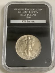Genuine Uncirculated Walking Liberty Half-dollar - 1940 - 90% Silver #19